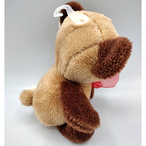 Chocolate Scented Teddy Bear Dan Dee Hang Tush Tag Red Ribbon 2018 7" Plush - Picture 7 of 11